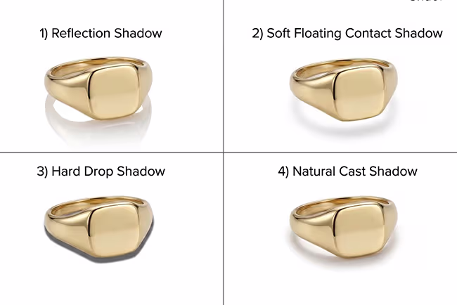 jewelry shadow and reflection styles