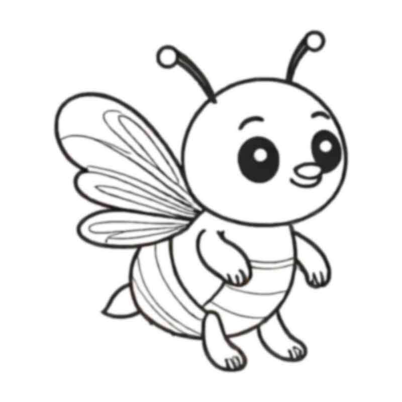 honey bee vector line drawing service