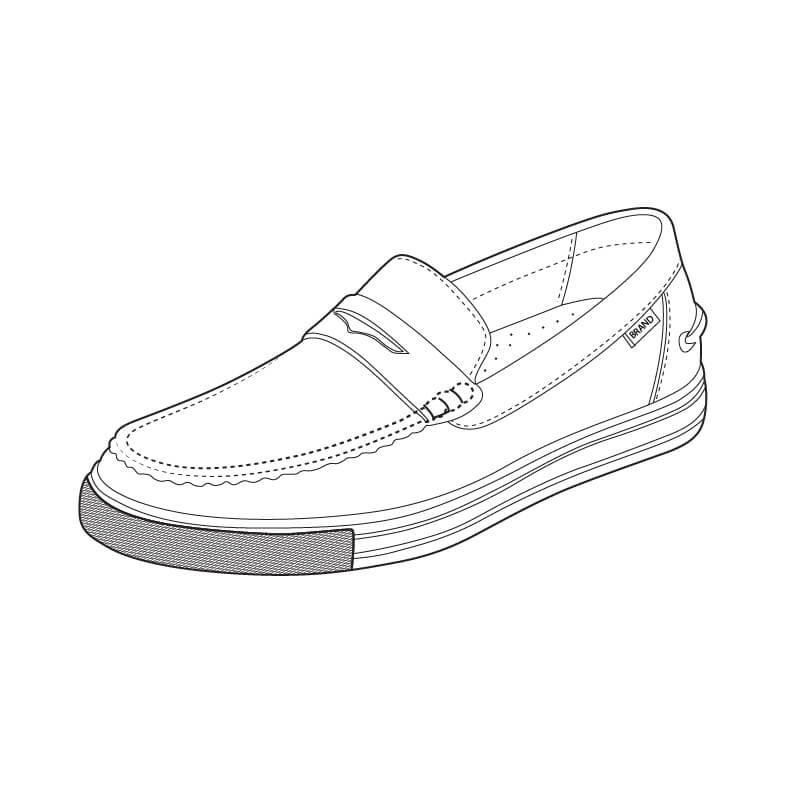 Shoe Vector Line Drawing