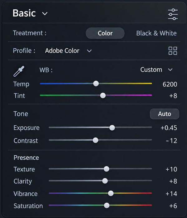 exposure white balance adjustment exposure white balance adjustment