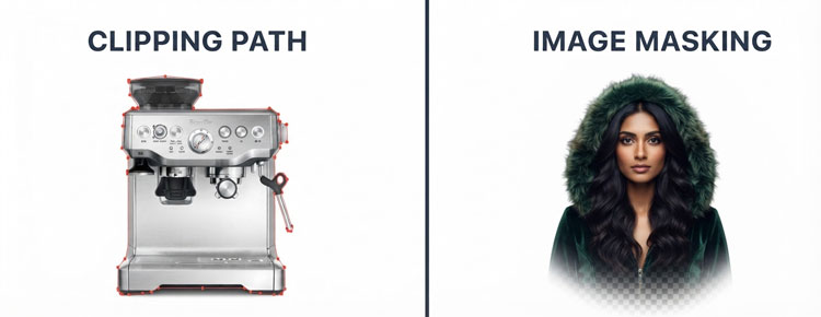 difference between clipping path and image masking service